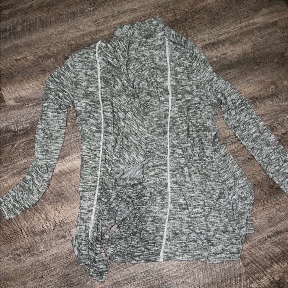 GAIAM Women's Gray Open-Front Cardigan